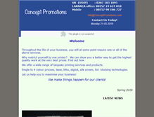 Tablet Screenshot of conceptpromotions.com